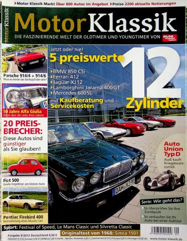 Deckblatt Motor Klassik (09/2012)